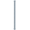 Barrier posts | Steel tube  76 x 2,6 mm | stationary, for casting in concrete | hot-dip galvonized / white coated | hot-dip galvanized | with 2 eyelets
